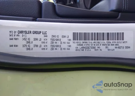 2011 Jeep Grand Cherokee Laredo z USA, uszkodzony, nr VIN 1J4RR4GG5BC735902